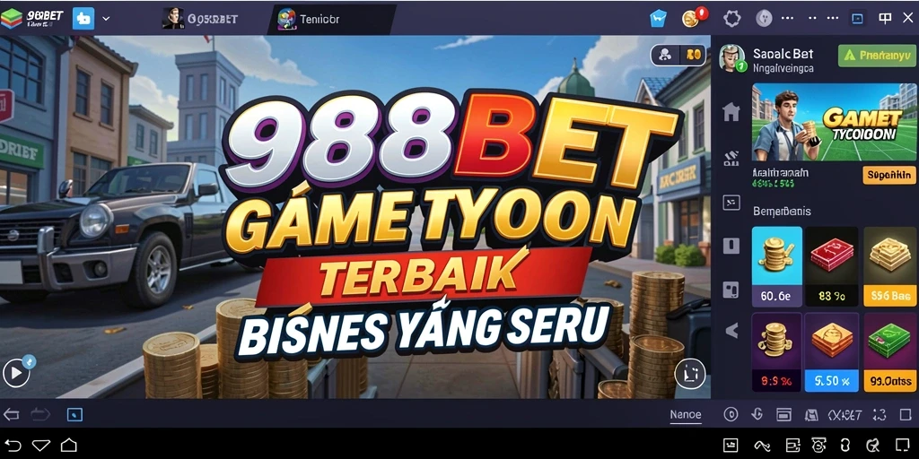Screenshot gameplay <strong>988BET</strong> menampilkan pengalaman membangun bisnis yang seru.