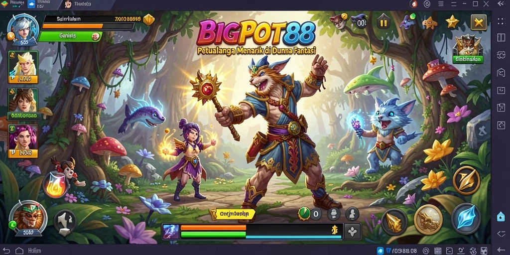 Gameplay seru di BIGPOT88 dengan pemandangan indah dan petualangan menantang.
