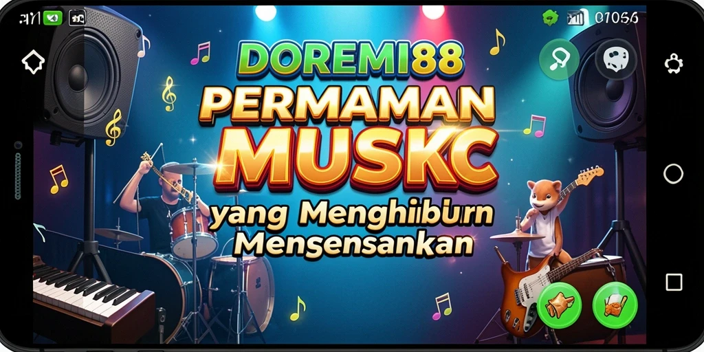 Screenshot gameplay DOREMI88 menampilkan interaksi pengguna dengan musik.