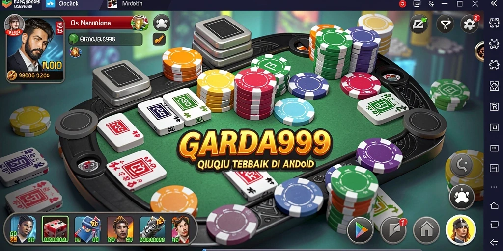 Tampilan menarik dari gameplay QiuQiu GARUDA999 saat sedang bertanding.