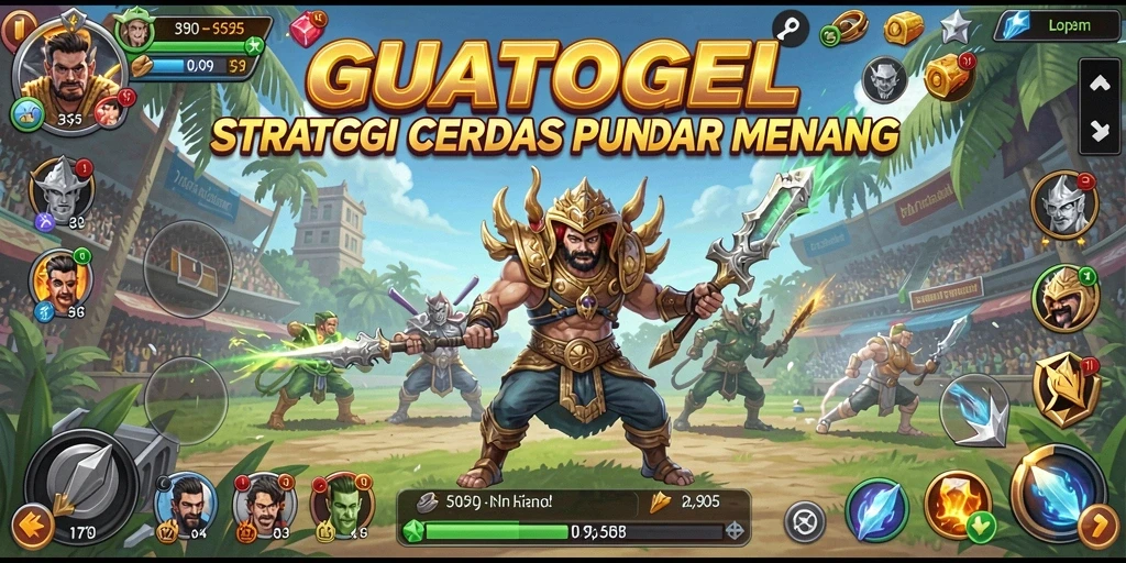 Tampilan gameplay GUATOGEL yang mendebarkan dengan strategi mendalam.