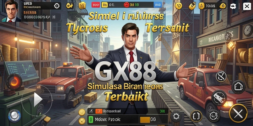 Tampilan screenshot GX88 yang menunjukkan gameplay seru Tycoon.