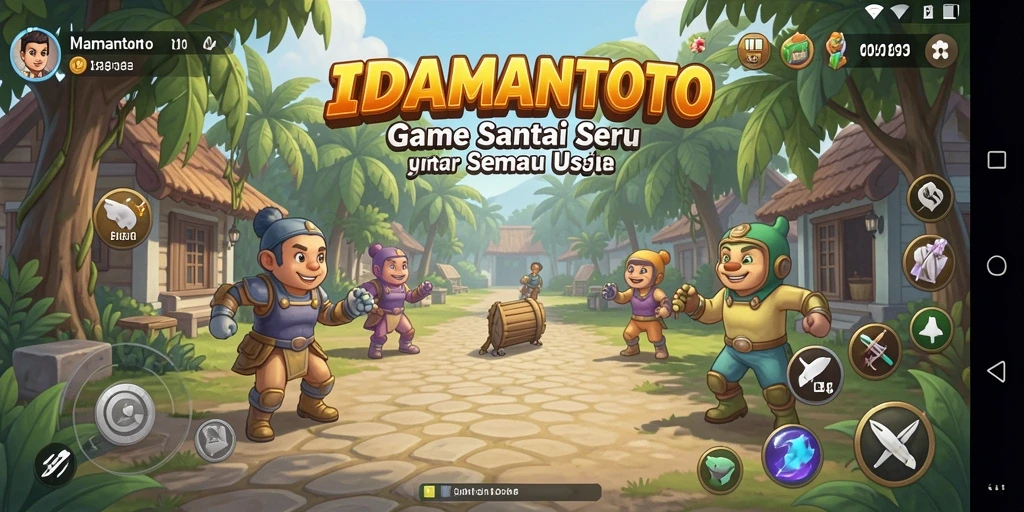Tangkapan layar <strong>IDAMANTOTO</strong> menunjukkan pemain menikmati gameplay santai.