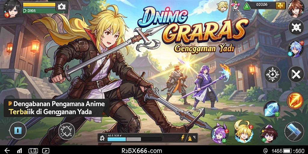 Tampilan gameplay menegangkan dengan karater Anime terkenal.