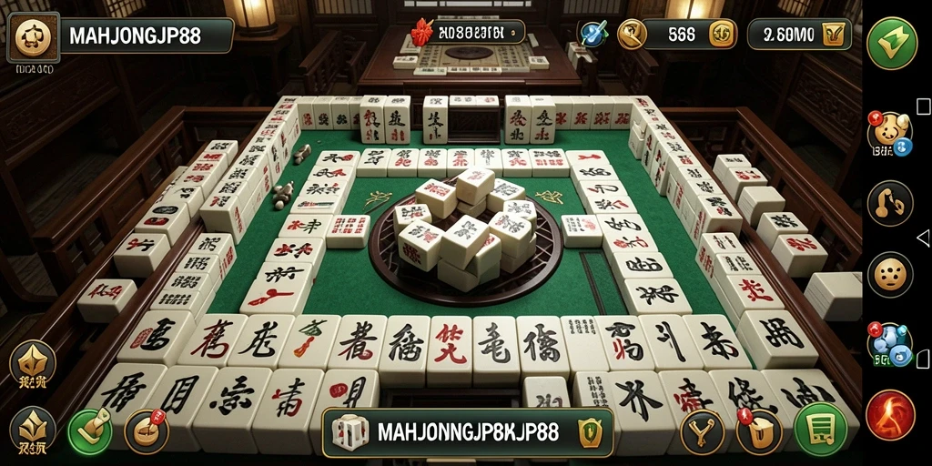Tampilan menarik dari gameplay MAHJONGJP88 dengan berbagai desain ubin.