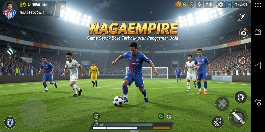 Tampilan gameplay NAGAEMPIRE yang menarik dan realistis di lapangan.