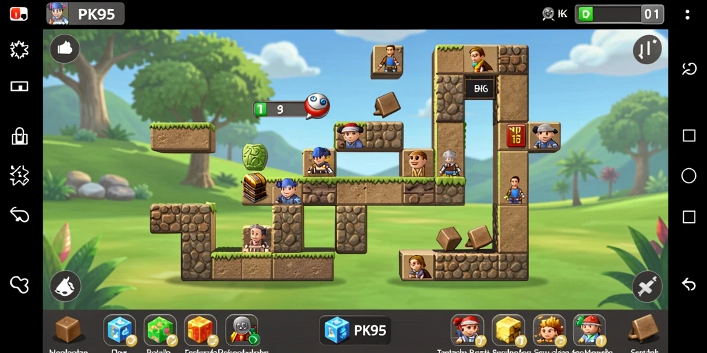 Screenshot gameplay PK95 yang penuh tantangan dan keasyikan.