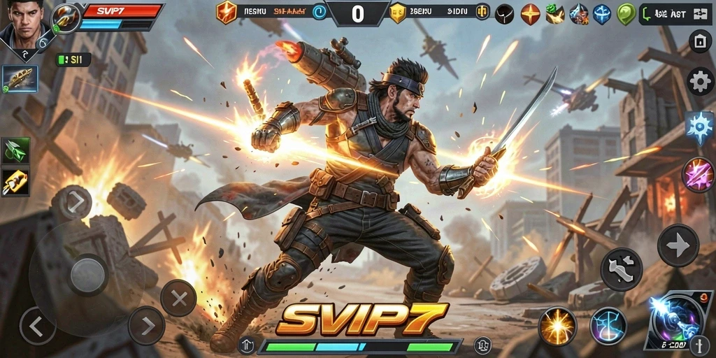 Tampilan aksi seru dari gameplay SVIP7 yang menegangkan.
