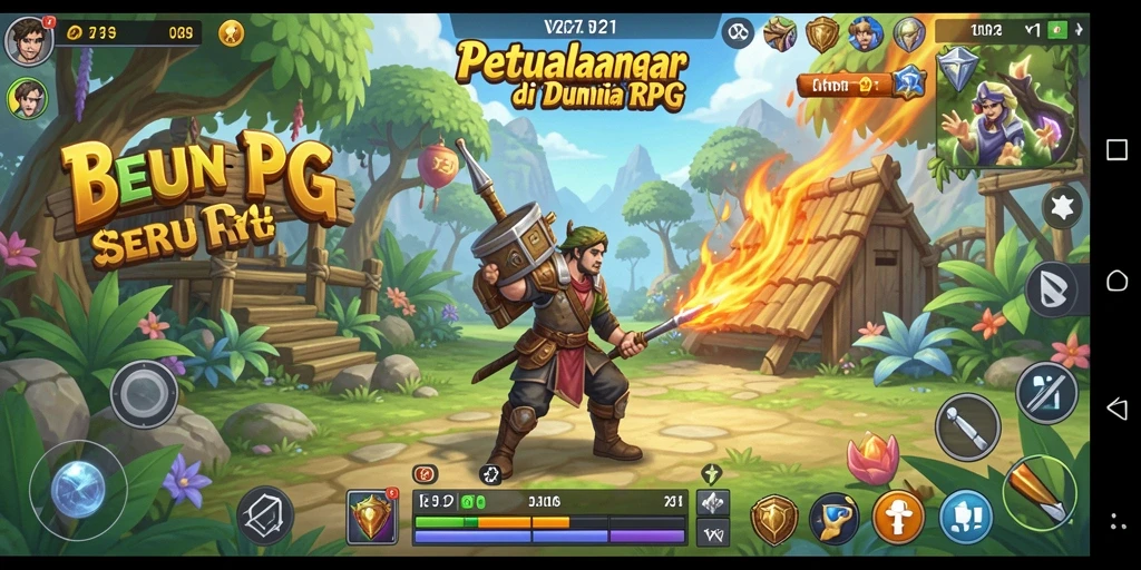 Gameplay menarik dari V21 yang menampilkan aksi RPG yang seru.