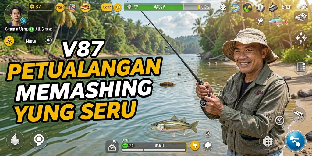 Tangkapan ikan terbaik dalam gameplay V87 yang seru.
