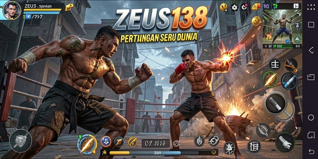 Screenshot gameplay ZEUS138 menampilkan aksi pertarungan yang intens dan menarik.